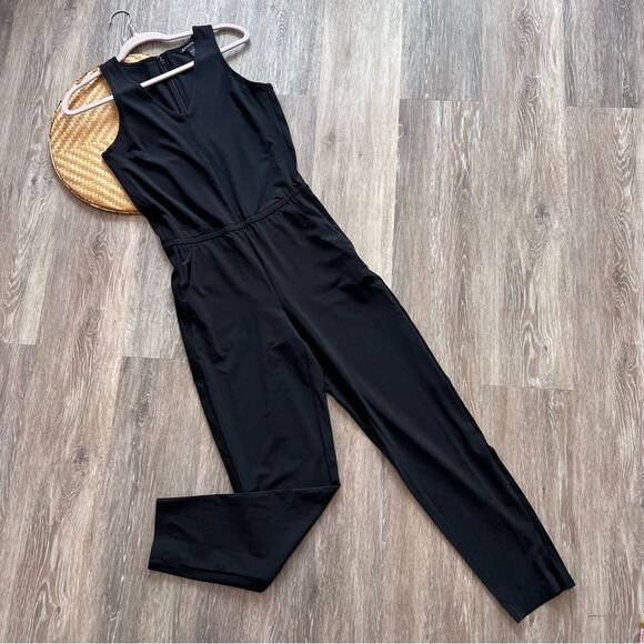 Athleta Brooklyn jumpsuit in black‎ womens size 0 - Picture 2 of 6